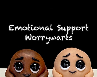 Emotional Support Worry Wart. Funny Stress and Anxiety Relief Gift. Cute and Whimsical Supportive Desk Friend Gift. Desk Pal.