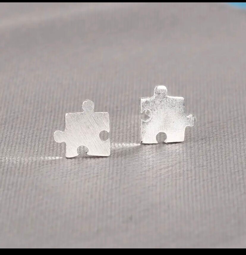 Orecchini A Cerchio In Argento Sterling 925 – Modello Jigsaw Puzzle, Eleganti E Delicati - 2