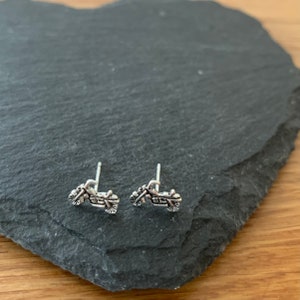 Sterling silver motorbike studs/earrings