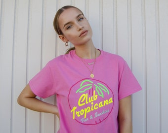 Club Tropicana roze T-shirt-George Michael/Wham