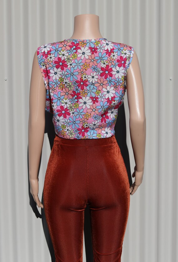Vintage 1960s Shirt // Size 10 // 60s Floral Top … - image 6