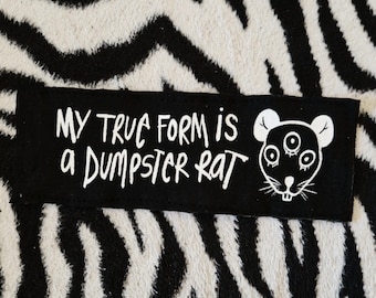 Dumpster rat punk patch