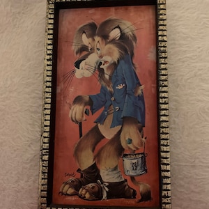 70’s Pauper Lion wall decor Signed French Artist
