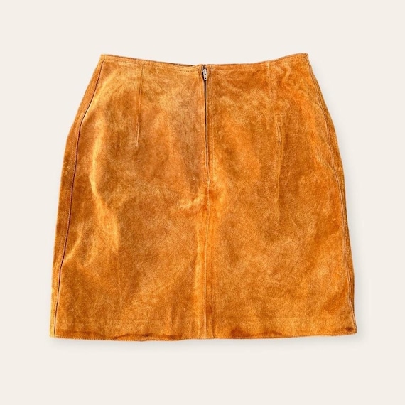 Genuine Suede Mini Skirt - image 2