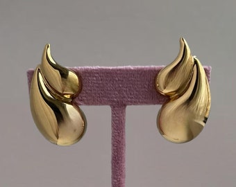 18k vergoldete Statement Ohrringe Gold hängend Tropfen Ohrringe Damen hängende Ohrringe old money Style große Ohrringe Weihnachtsgeschenk