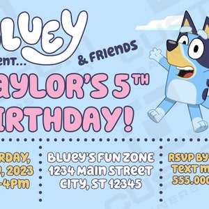 Bluey Birthday Party Invitation, Bluey birthday party ideas – kidszoneparty