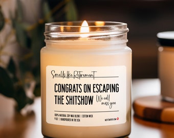 Smells Like Retirement, Funny Retirement Gift, Gift for Coworker, Escaping the Shitshow, Retired Gift, Happy Retirement, Retirement Gifts