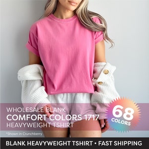 Blank Comfort Colors Shirt Comfort Colors 1717 Blank T-Shirt for Decorators Comfort Colors Boho Unisex Shirt Garment Dyed Soft Cotton Shirt