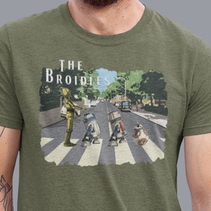 Star Wars Shirt Droids Abbey Road T-Shirt Movie Music Mashup Adults Gift For Men T Shirt