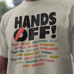 T-shirt de protestation sans intervention, T-shirt d&#39;activisme politique, Sauvegarde des terres publiques, Sécurité sociale de l&#39;assurance-maladie, Liberté d&#39;expression, T-shirt des droits environnementaux