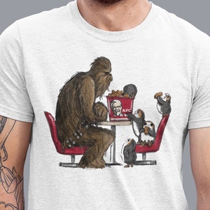 Funny Star Wars Shirt, Chewbacca T-Shirt, Chewie And Ewok funny parody t-shirt, Chewbacca outfit tee, Funny Chewbacca Shirt