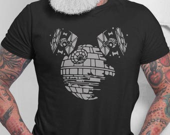 Mickey Death Star, Star Wars Shirt, Disney World Shirt, Star Wars Vintage shirt, Star Wars Gift, Star Wars Crewneck Shirt Disney Man Shirt