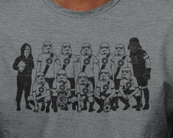 Équipe de football Star Wars Villain, T-shirt Dark Vador, chemise Star Wars, tee-shirt de tenue Storm Trooper, chemise StormTrooper darth vader, chemise de football