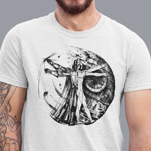 Vitruvian Man Darth Vader T-shirt, Renaissance Star Wars shirt, Storm Trooper outfit tee, Da Vinci Darth Vader tee, Funny renaissance design