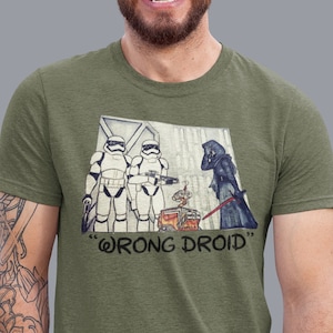 Lustiges Star Wars Shirt, &quot;Wrong Droid&quot; T-Shirt, Darth Vader lustiges Parodie T-Shirt, Stormtrooper Outfit T-Shirt, lustiges Storm Trooper Shirt
