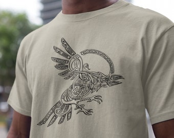 Camiseta gráfica vikinga cuervo, camisa ODIN RAVEN VIKING, camiseta con estampado animal, camiseta vikinga, camiseta Valhalla, regalo de mitología nórdica, camisetas Berserker