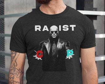 Unisex rode of blauwe pil Morpheus shirt, offensief shirt, grappig shirt, matrix meme, meme cadeau, matrix pillen, matrix shirts, grappig Y2K shirt