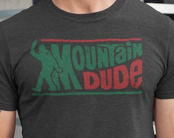 Koszulki Bigfoot, Koszulka Mountain Dude, Koszulka Sasquatch, Zabawna koszulka Bigfoot, Koszulka Retro Hiking, Koszulka Yeti Graphic, Fajny prezent kempingowy