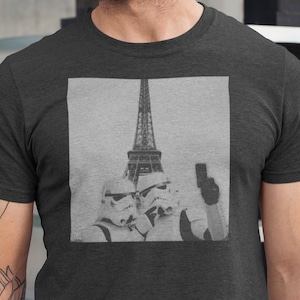 Darth Vader Selfie Paris T-shirt, Star Wars shirt, Storm Trooper outfit tee, StormTrooper darth vader selfie Shirt, Star Wars Eiffel Shirt