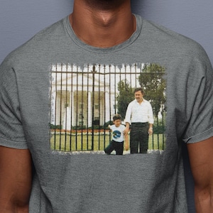 Pablo Escobar White House T-shirt, iconisch Narcos grafisch T-shirt, Medellin Cartel shirt, popcultuur trendy populaire shirts