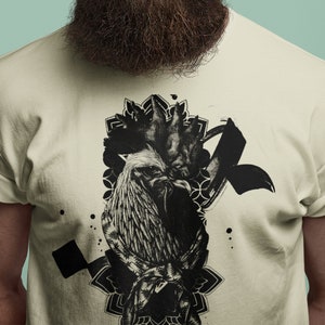 Rooster Graphic T Shirt, Funny Farmer Unisex Shirt, Chicken Lover Shirt, Farm Life Gift, Cute Boho Shirts, Vegan Rooster Shirt