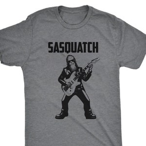Big Foot Guitar T Shirt, Funny Vintage Guitar Shirt, Bigfoot Playing Guitar Cool 90s Graphic Tee, Sasquatch Graphic Tee, Sasquatch Gifts