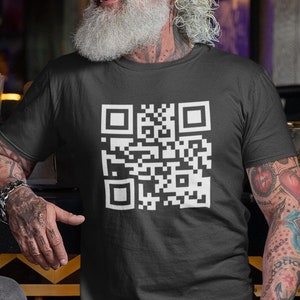 F*CK YOU! QR Code Unisex Crew Tee - Funny Saying Shirt - Sarcastic Gift for Friends - Gift for Coworker - Gift For Him - Gag Gift