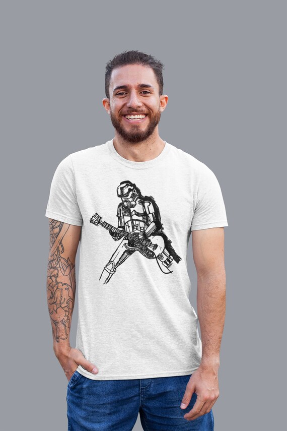 Star Wars Guitar T-shirt, Stormtrooper Band Shirt, Darth Vader