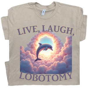 Live Laugh Lobotomy Shirt, Funny Meme T Shirt, Silly Shirt, Weird T-Shirt, Funny Graphic Tee, Unhinged Meme Shirt, Adult Humor Tee