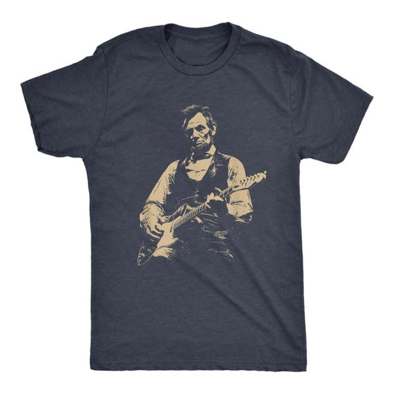 Abraham Lincoln Guitar T-Shirt, Retro Political Humor Tee