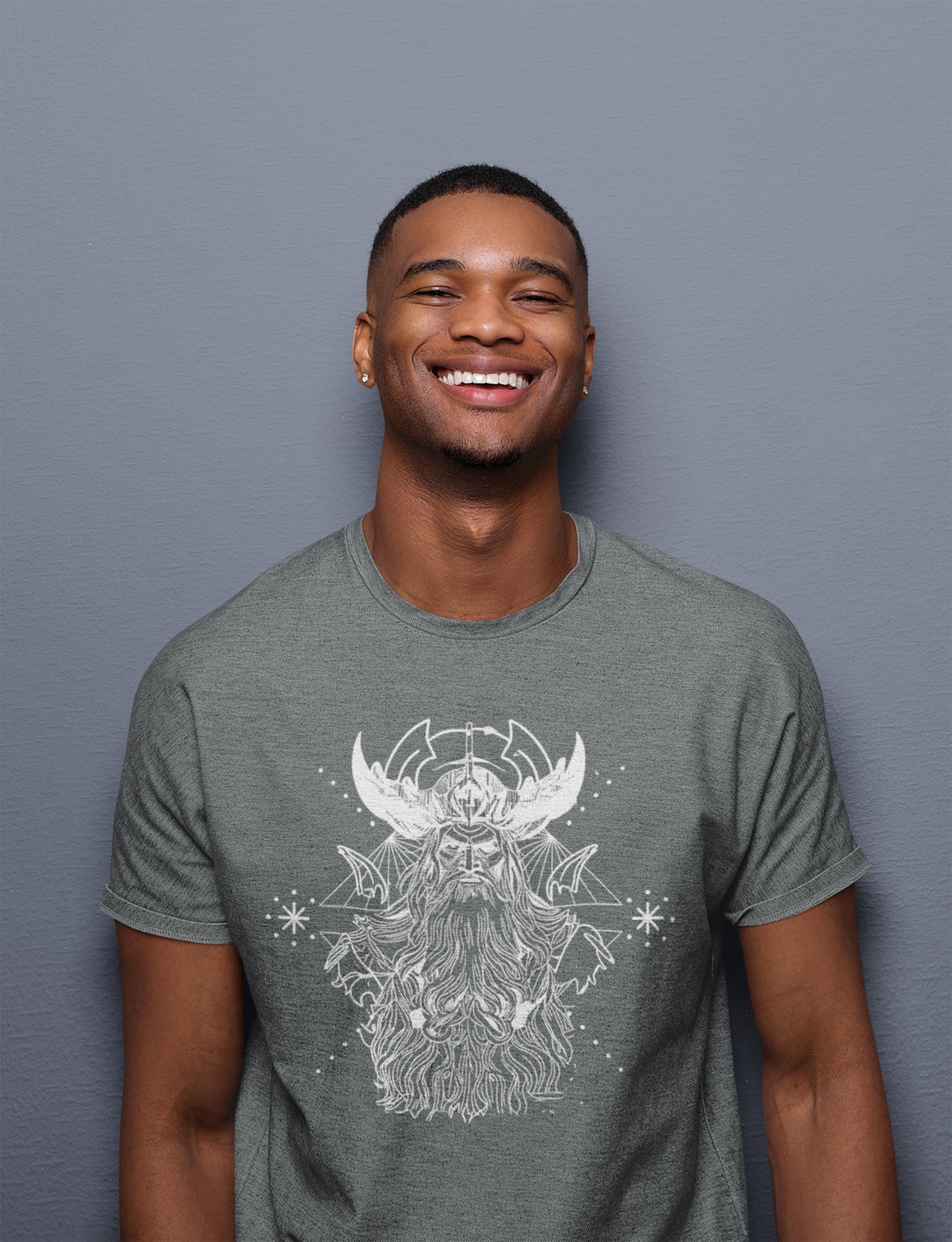 T-shirt Viking Fairylans Odino J1111 - Neuf Avec étiquettes, Design Graphique Vert