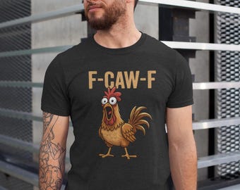 F-Caw-F Shirt, Funny Sassy Raven Rooster Shirt, Gothic Bird Art T Shirt, Funny Crow Shirt, Black Crow Moonlit Raven Shirt, Sassy Raven Gift