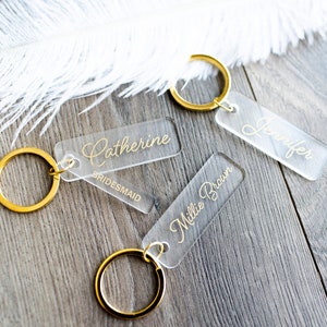 Personalisierter Schlüsselanhänger, Brautjungfer Geschenkbox Geschenkidee, Trauzeugin Geschenk, Brautparty Geschenk, Hochzeitsfeier Gastgeschenk, Brautjungfer Gold
