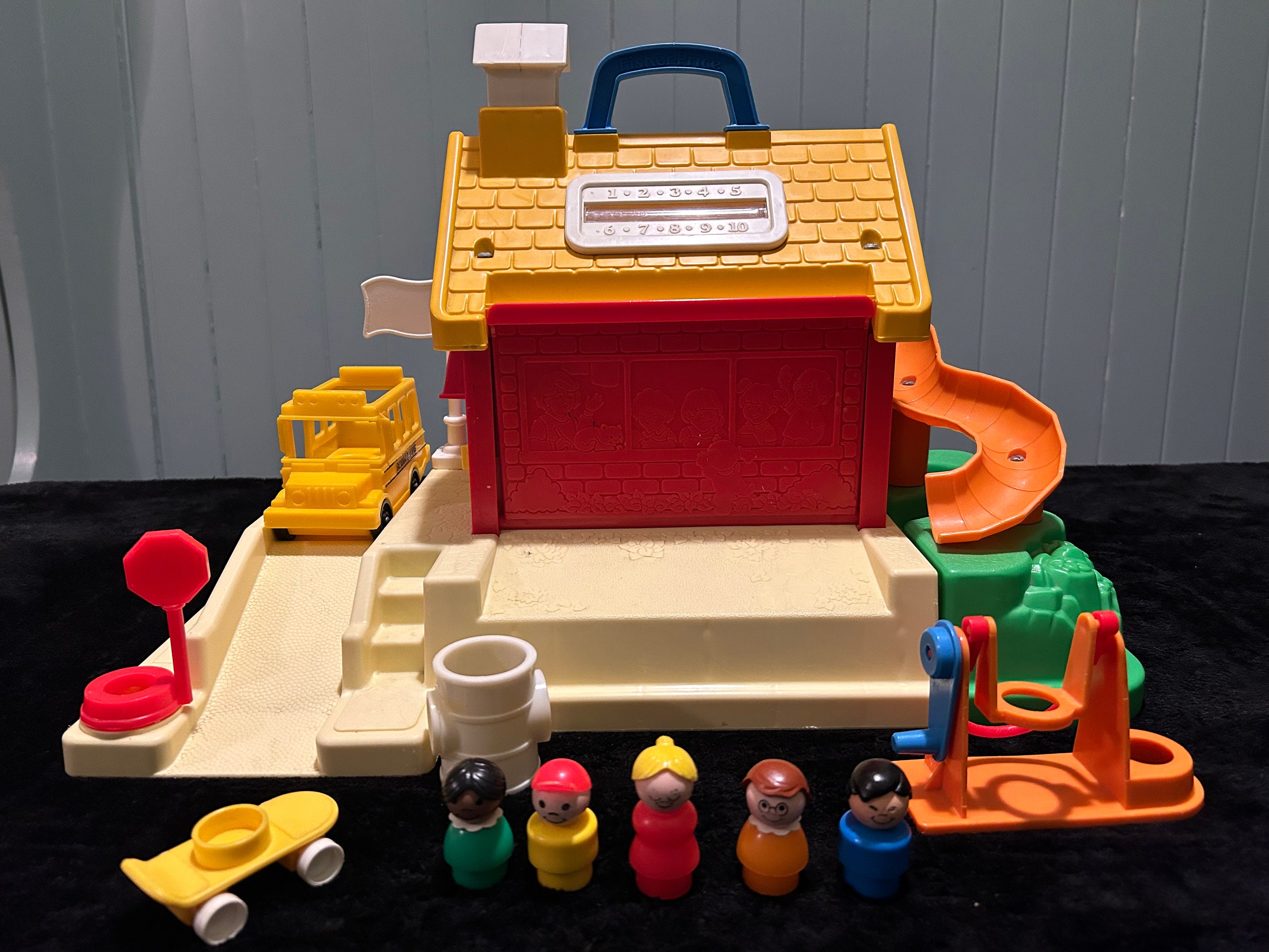 Vintage 1988 Fisher Price School House 100 Juego completo Etsy Mexico