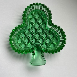 MCM Bohemian Glass Trinket Dish- Diamond Cut Glass