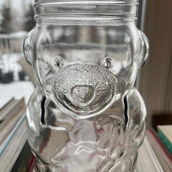 Glass Bear Jar Etsy