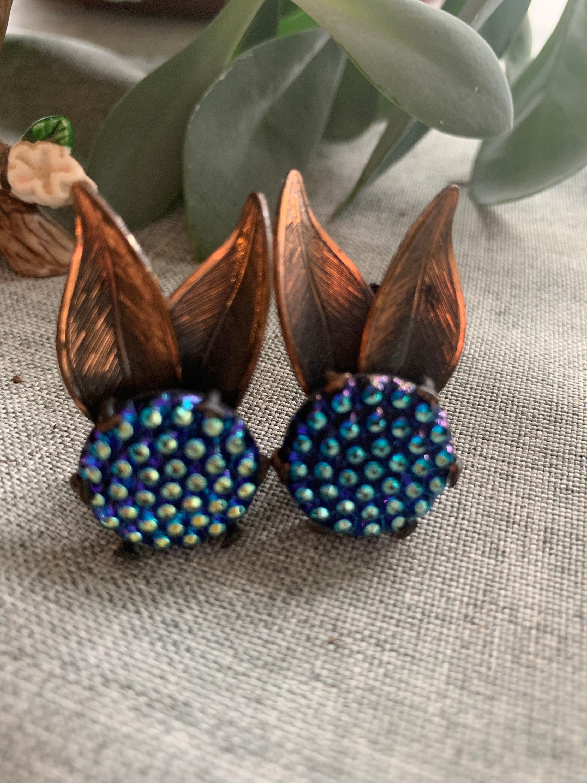 Copper clip deals on earrings