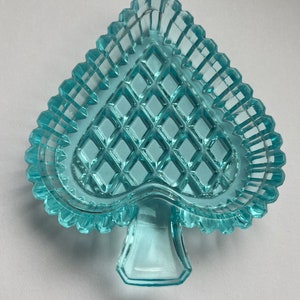 MCM Bohemian Glass Trinket Dish- Diamond Cut Glass