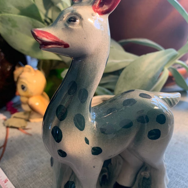 Collectible Figurine | Vintage 1950's Florart Spotted Deer Figurine