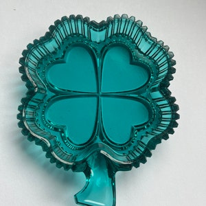 MCM Bohemian Glass Trinket Dish- Diamond Cut Glass