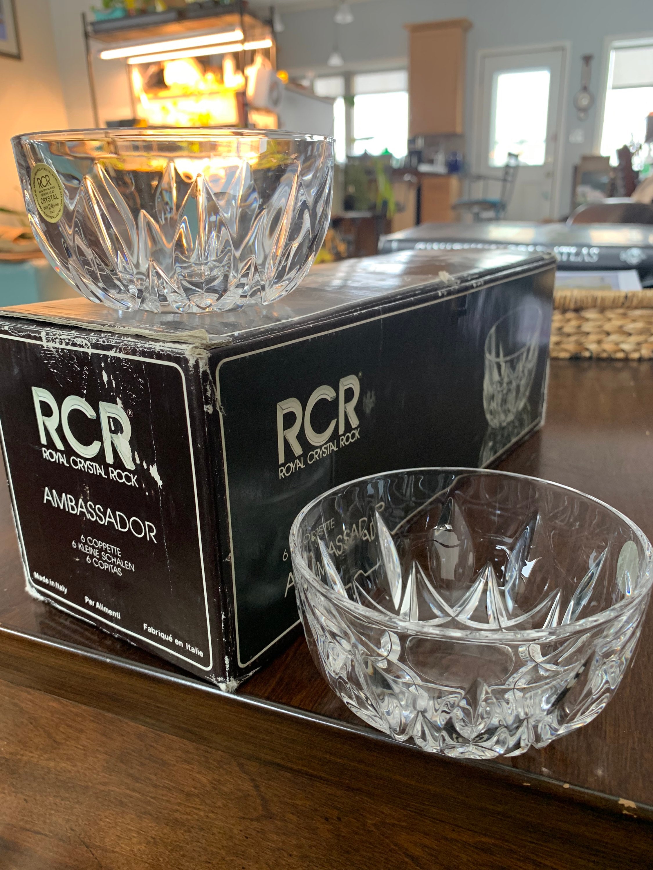 置物 70s 80s Vintage RCR  Crystal Rock RCR - Royal Crystal Rock 6 Bowls - Etsy