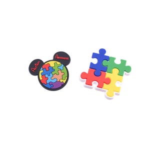 Autism Awareness Croc Charms: Puzzle Piece Set