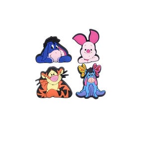 Winnie the Pooh Croc Charms – Piglet, Tigger, Eeyore Set | Cute Cartoon Shoe Accessories for Crocs