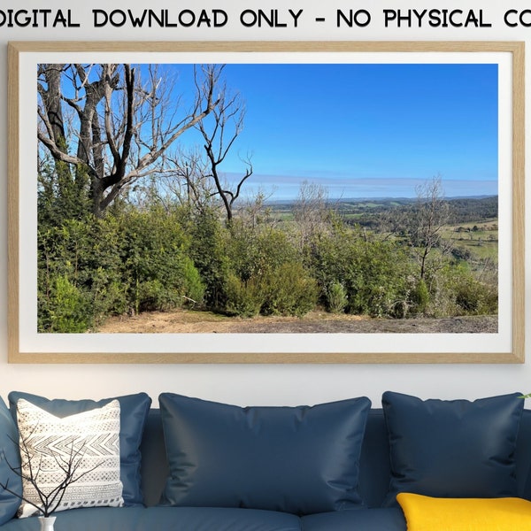 Mountain View Landscape Photography | Mt Cannibal Australia | Hiking Trail | Post Bushfire | Digital Download | Printable Summer Wall Decor