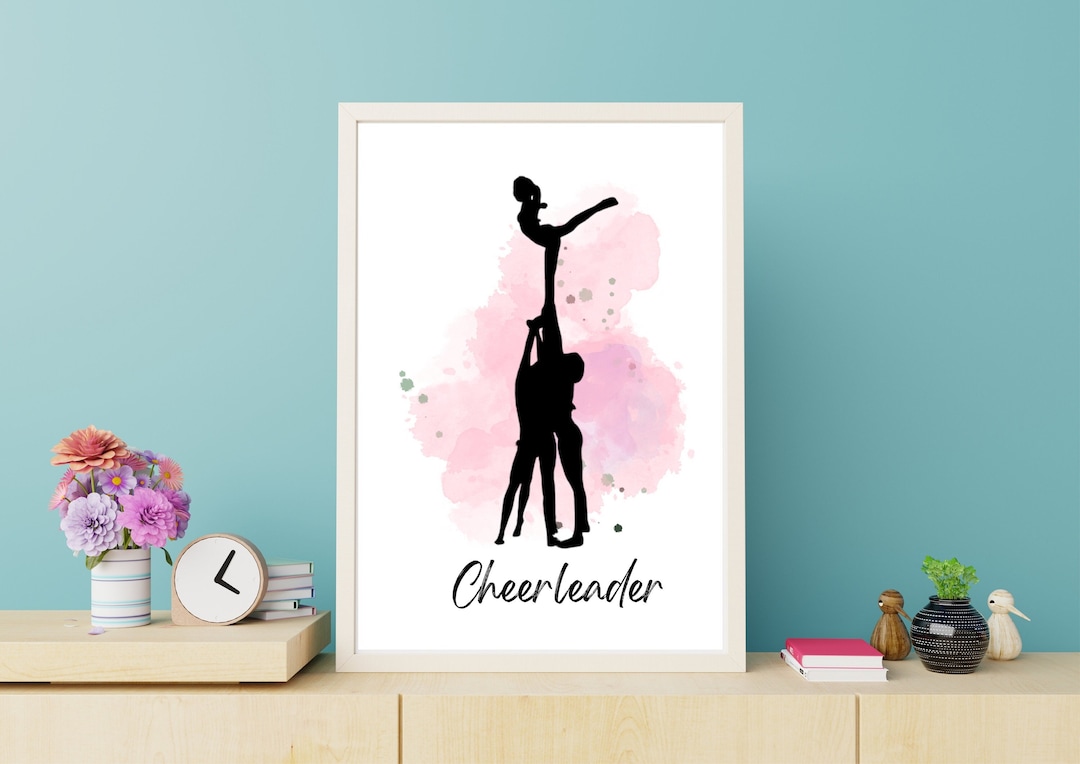Cheerleader Arabesque Lift Stunt Wallpaper | Cheerleading Pink Gift ...