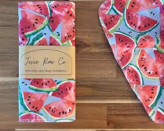 Wassermelonen wiederverwendbare Papiertücher: 100% Baumwollflanell, 26x33 cm