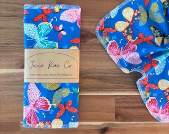 Blau Schmetterling Papierhandtücher , 100% Baumwollflanell