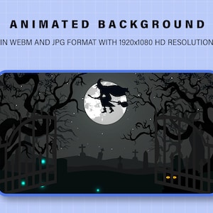 Animated Background | The Black Cat in The Necropolis Background | Twitch Background
