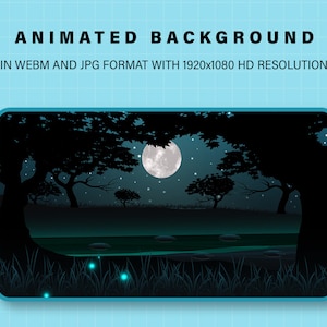 Animated Background | Magnificent Night in The Forest Background | Twitch Background