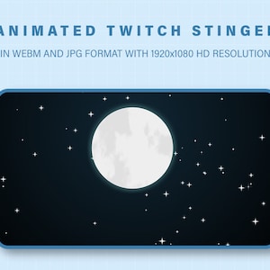 Twitch Stinger Transition | Cute Moon Transitions | Screen Transition